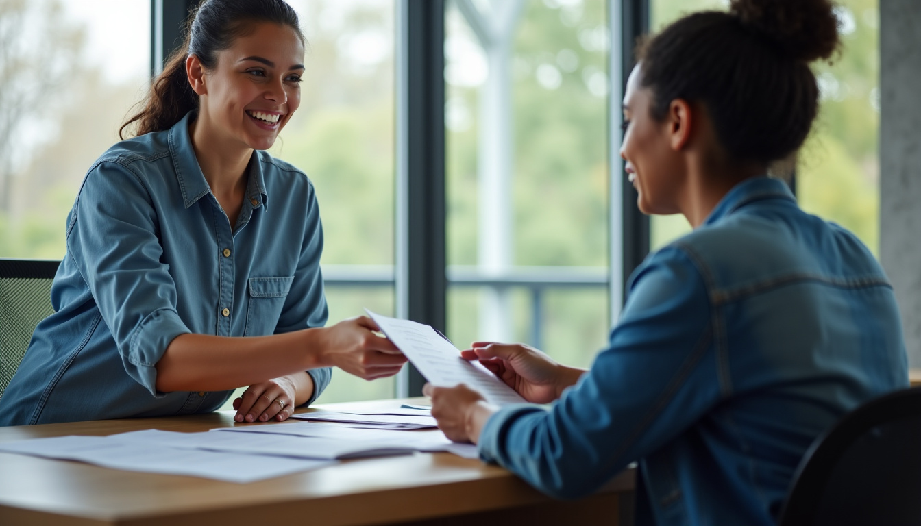 Allocataire en train de déposer un dossier de prêt mobilité à la CAF