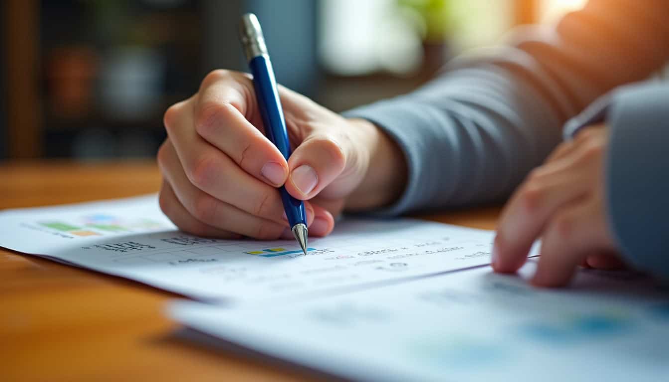 Personne signant un document de réparation automobile dans un atelier.