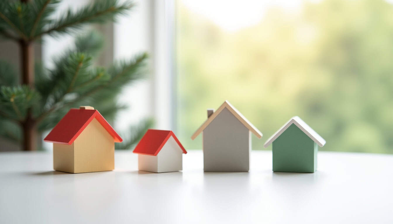 Mini maisons en bois pour décoration intérieure et extérieure.