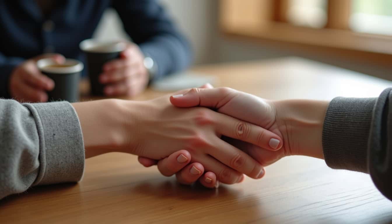 Poignée de main entre deux personnes pour un partenariat professionnel.