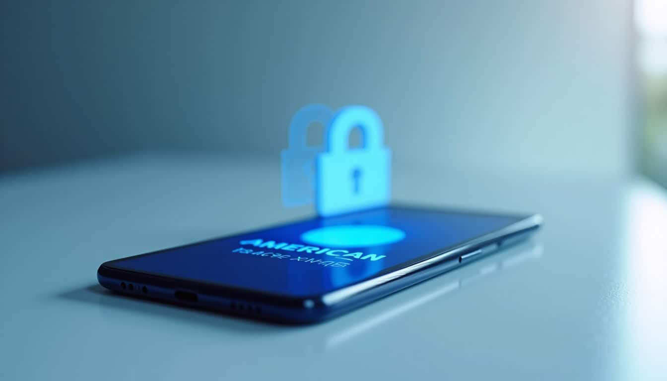 Smartphone avec icône de sécurité et cadenas numérique.