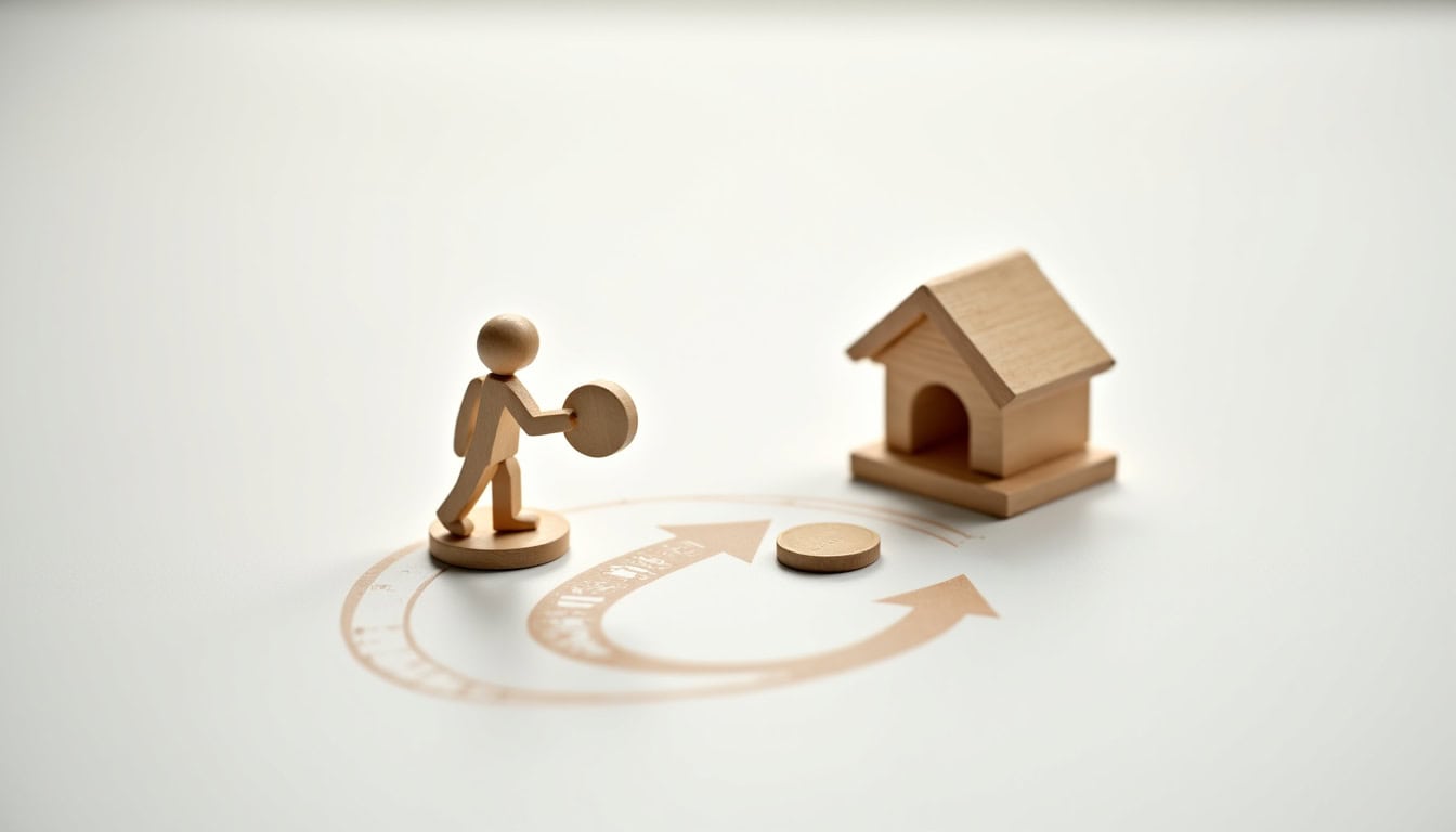 Illustration du fonctionnement du prêt étudiant de La Banque Postale avec flux monétaire et remboursement