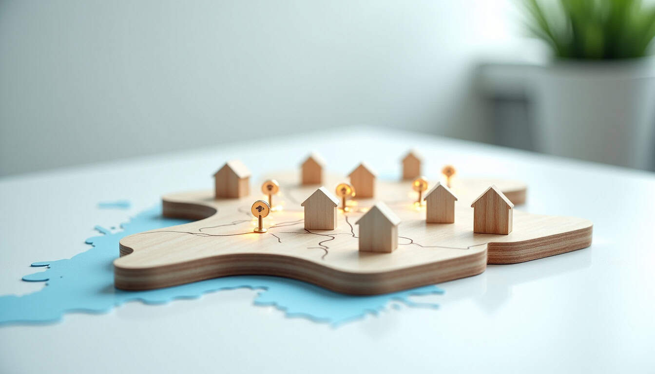 Interface cartographique de Pappers Immobilier montrant les données immobilières géolocalisées