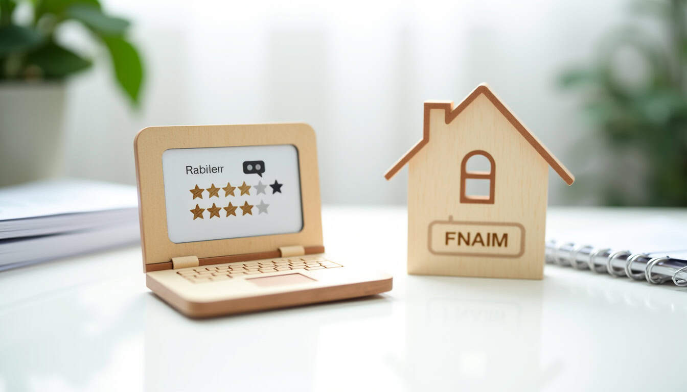 Interface du site Trustpilot avec les avis laissés sur FNAIM.fr