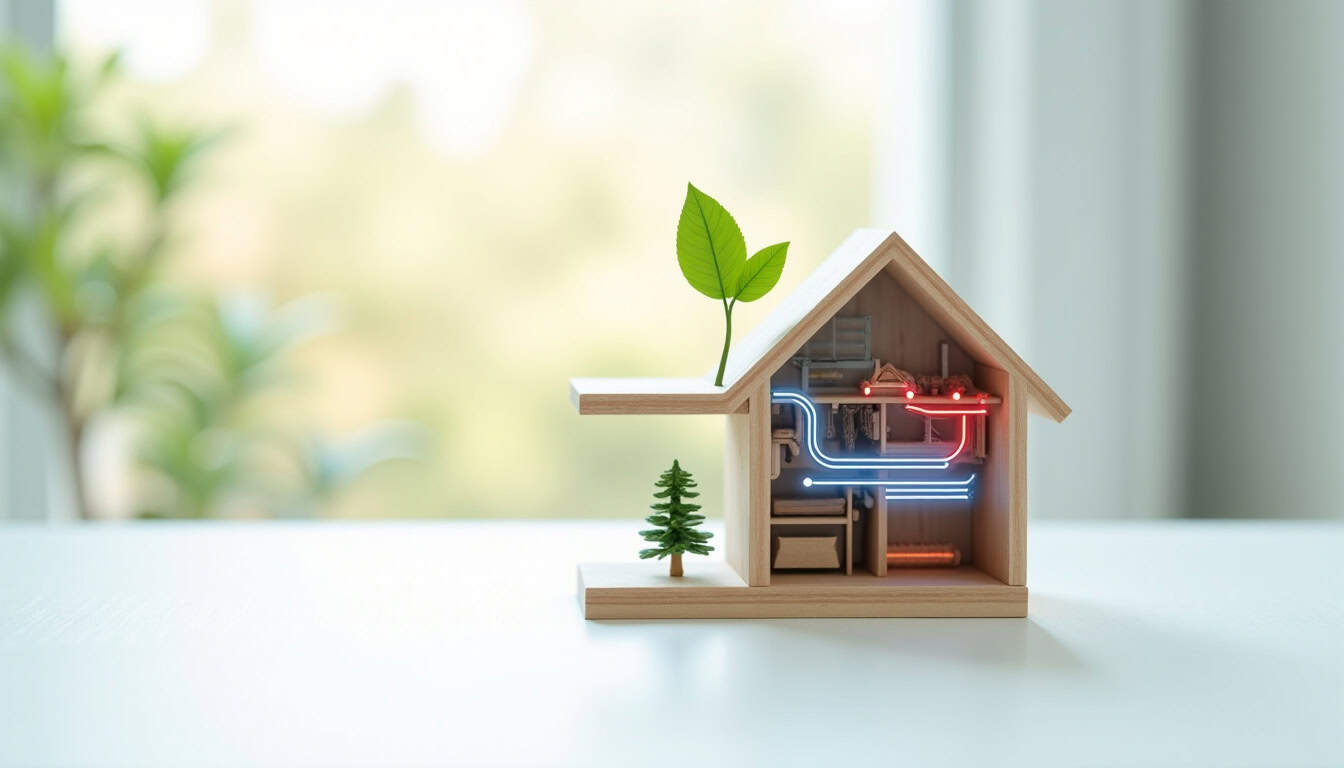 Système de ventilation mécanique double flux dans un logement neuf