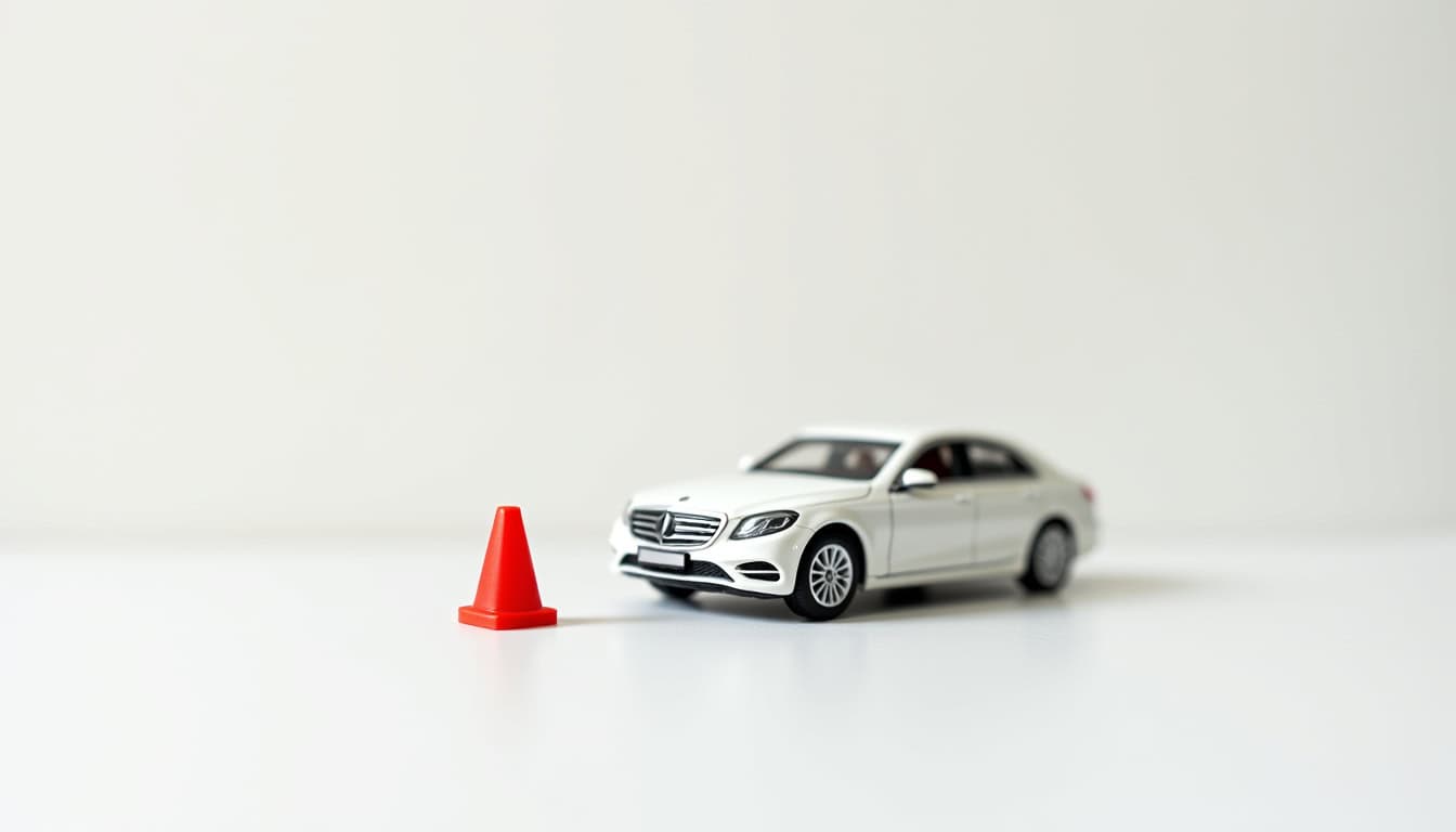 Véhicule immobilisé sur le bas-côté d