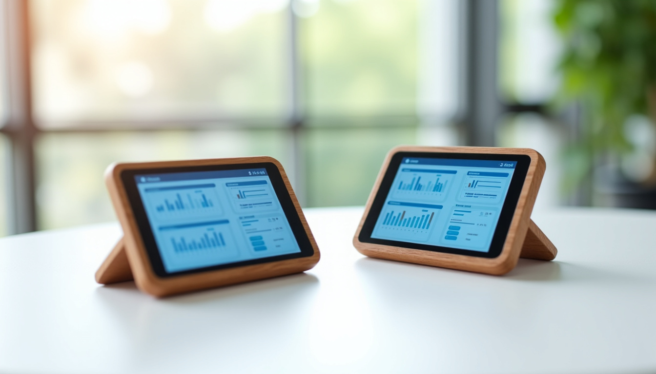 Deux écrans montrant les interfaces distinctes de l