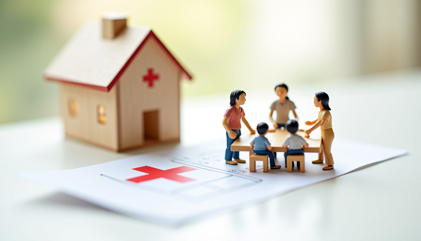 Famille remplissant un formulaire de demande de carte européenne d